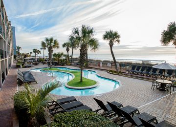 Oceanfront Pool Deck with Lazy River